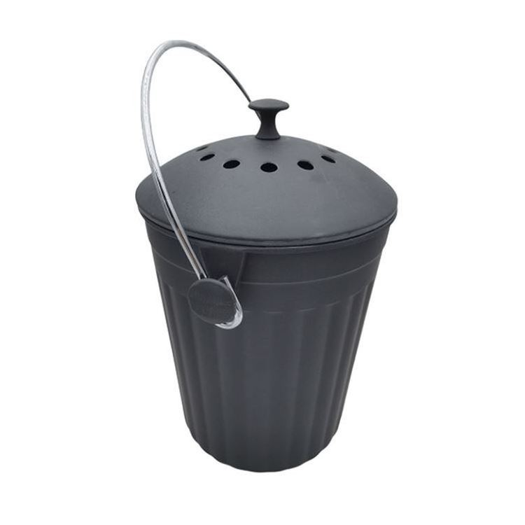 CS01-BF21085 Hot selling eco friendly stylish black high quality garbage kitchen table compost bin for kitchen countertop