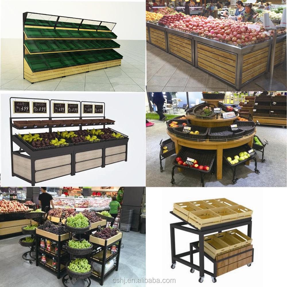 2 tier fruit and vegetable produce display rack shelves/fruit bin/ fruit rack