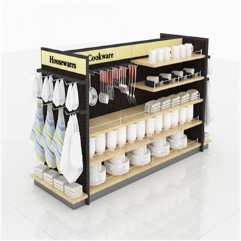 Hardware display and cookware store shelving/ display shelf in grocery retail stores