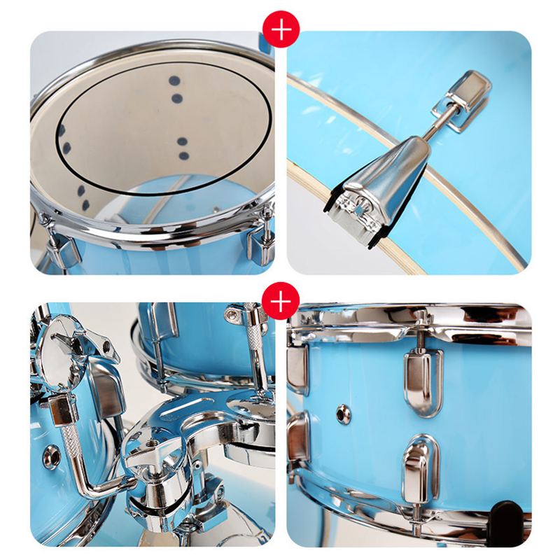 HUASHENG Trendy Professional Drum Set OEM ODM Percussion Instrument 5 Piece Drum Kit with Cymbal Low Volume Normal