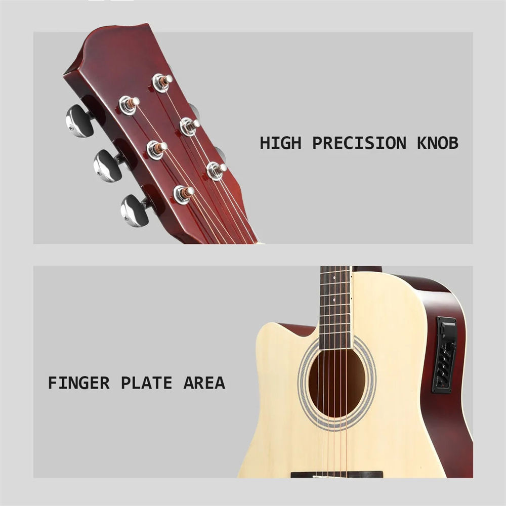 Huasheng Factory Price 41 Inch Musical Instrument Acoustic Guitar Kit With Amplifier For Player