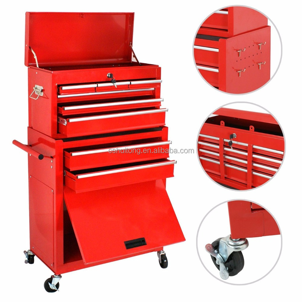 wholesale 26 inch 8 drawers combo metal tool chest tool cabinet tool box with wheels