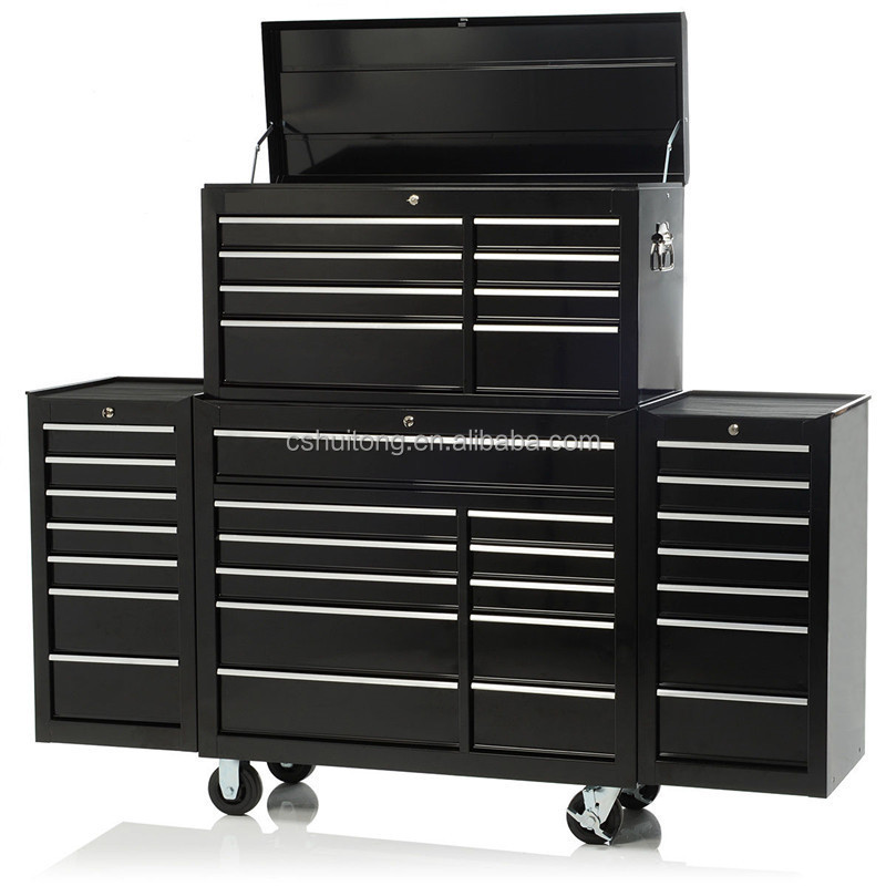 Heavy duty 42-Inch Roller Metal Tool Cabinet sets tool Chest two Side lockers with 33  Drawers