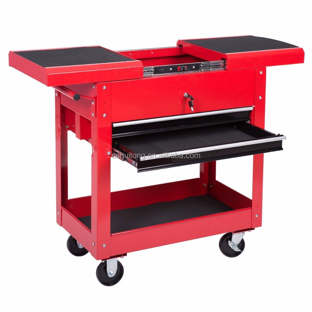 Hot Rolling Tool Cart TC310 Mechanics Slide Top Utility Storage Cabinet Organizer 2 Drawers with ball-bearing slids