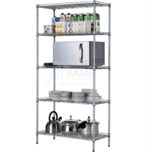 JIAMEI 18"48"72"Home Storage Metal Wire Shelving Kit Chrome Adjustable Shelf Commercial  Storage Shelving Unit