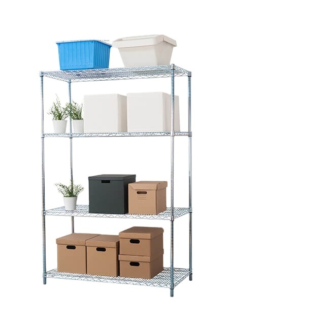 JIAMEI 4 Tier home storage & organization display tall wire shelving