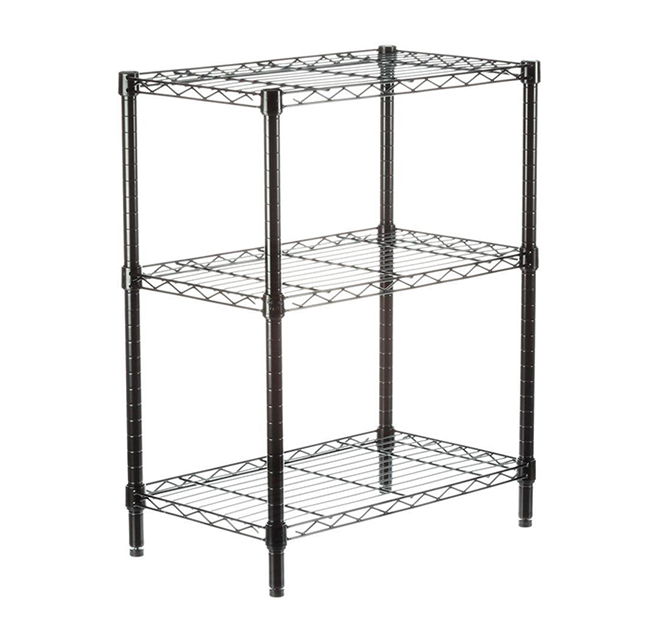 JIAMEI powder coating wire shelving 3 tier kitchen storage shelf small shelf organizer