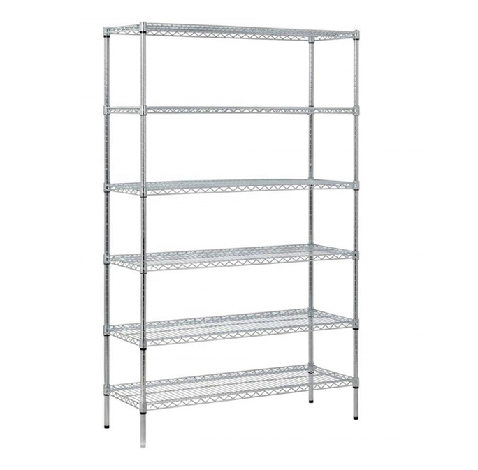 JIAMEI Heavy Duty 6 Tiers Chrome Steel Storage Wire Shelving