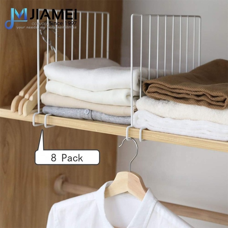 JIAMEI Closet Organizer Metal Shelf Divider Separator For Storage In Bedroom Bathroom