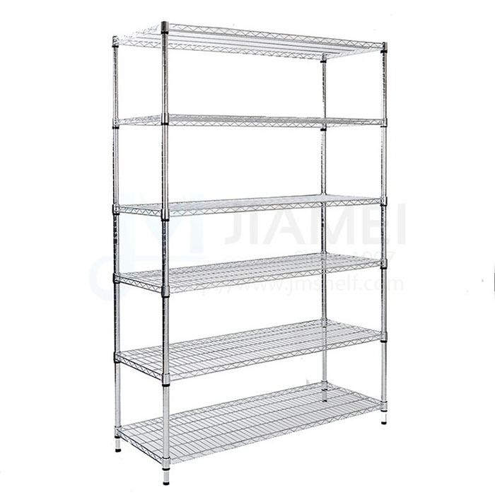 JIAMEI High quality storage rack 6 tier organizer kitchen shelving steel wire shelf