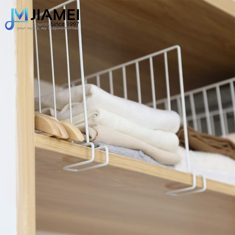 JIAMEI Closet Organizer Metal Shelf Divider Separator For Storage In Bedroom Bathroom