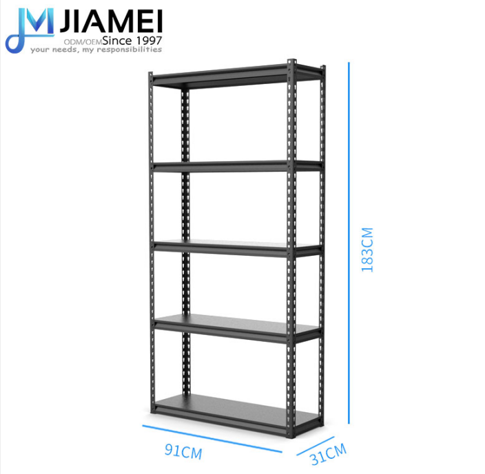 JIAMEI factory direct garage storage rivet rack  cheap price slotted angle shelf