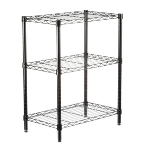 JIAMEI 3 tier metal wire rack in black  kitchen storage shelf home utility products