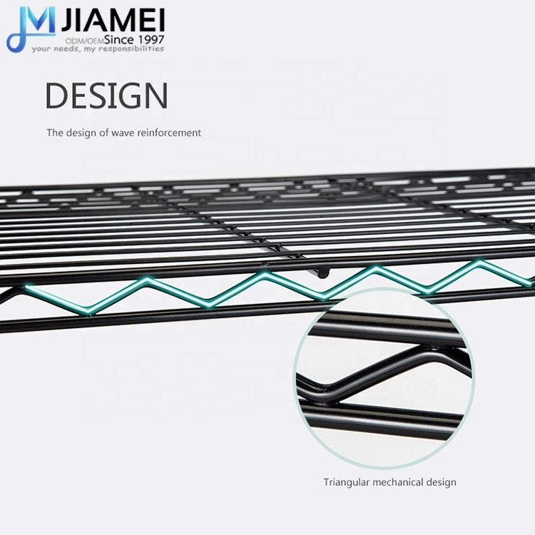 JIAMEI Hot Sale 5 Layers Kitchen Storage Metal Wire Shelving Units