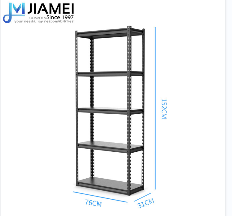 JIAMEI factory direct garage storage rivet rack  cheap price slotted angle shelf