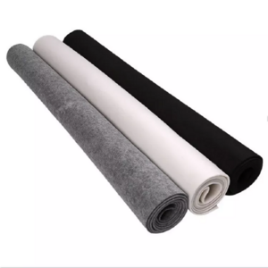 textile black grey brown 2mm thick hard self adhesive polyester felt fabric