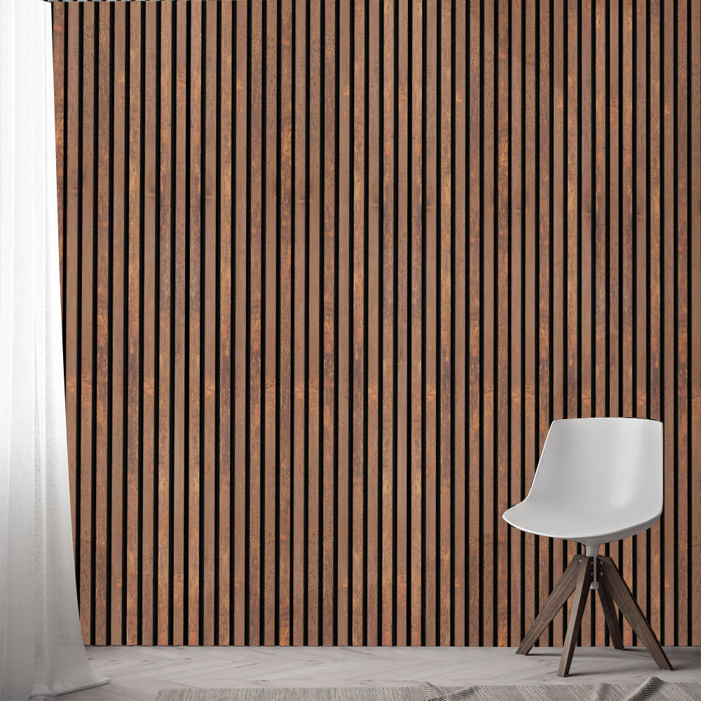 sound deadening acoustic slat mdf decorative wall panel black ceiling tile