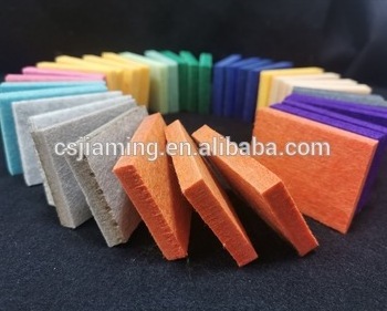 Consolidating fibers colorful polyester flat panel sound absorbing foam Sound absorbent pads panel acoustic