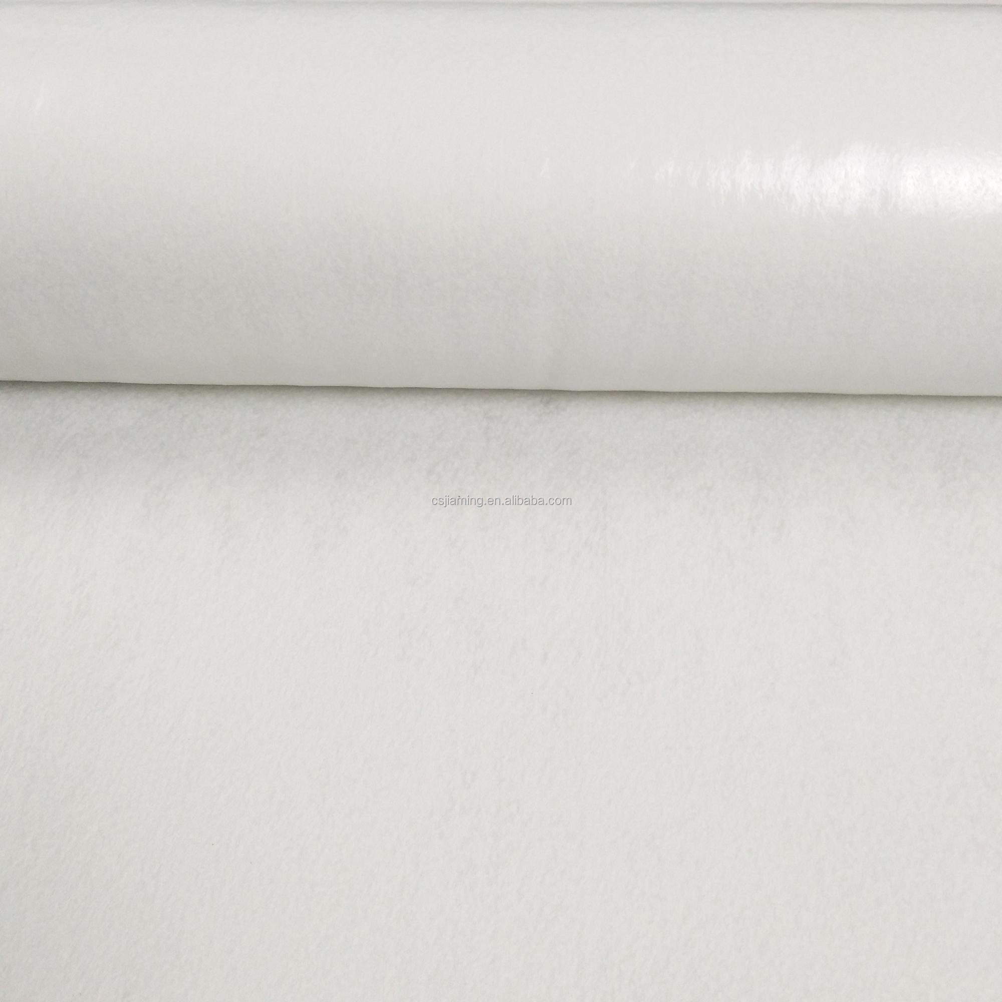 180gsm 1x50m industrial textile soft felt sheet adhesive felt roll white sticky felt polyester fabric