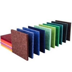 Consolidating fibers colorful polyester flat panel sound absorbing foam Sound absorbent pads panel acoustic