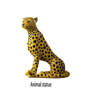 Ready to ship Modern design new pop art statue resin panther life size leopard statue for home &Garden Decoration