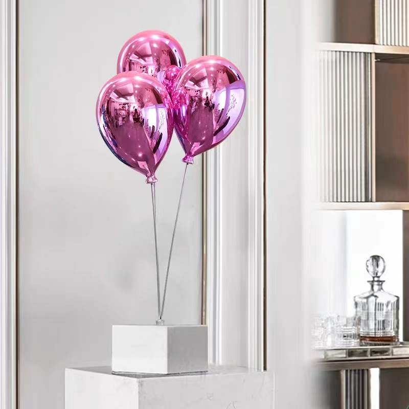 Pop Art Nordic modern statue sculpture abstract statues  resin electropated  ballon for home & wedding display decorations