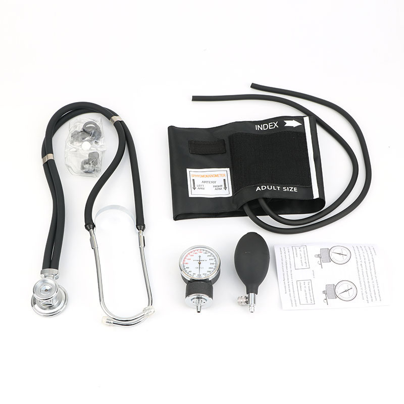 Aneroid Sphygmomanometer and Sprague Rappaport Stethoscope, tensiometros manuales Blood Pressure Kit with Cuff and Carrying case