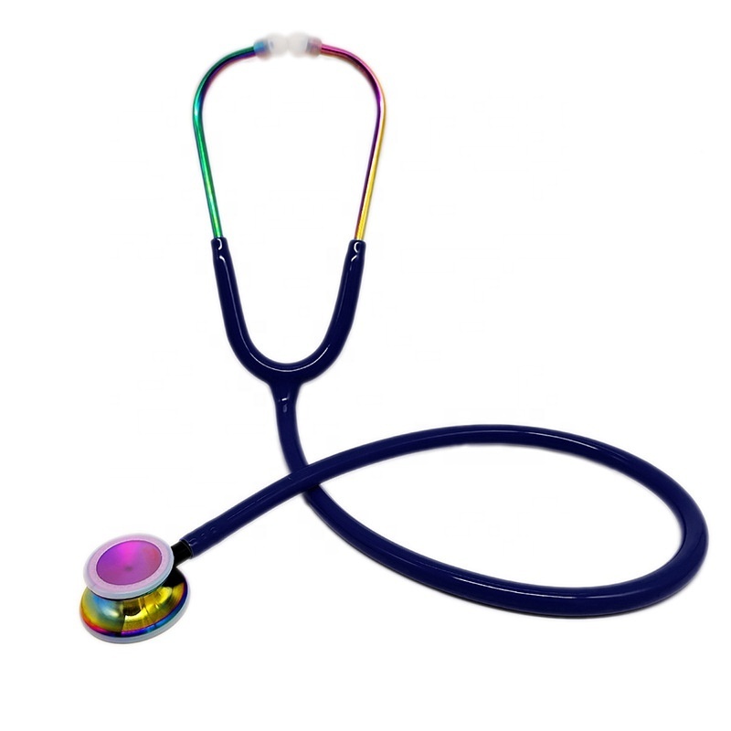 wholesale smart nurse doctors rose gold colorful rainbow pediatric  adult class 3 professional cardiology dual head  stethoscope