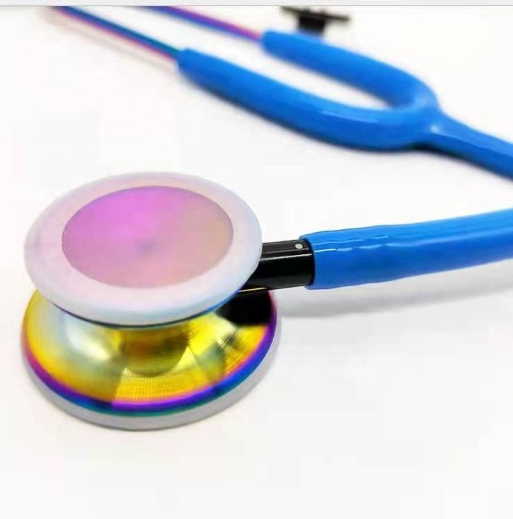 wholesale smart nurse doctors rose gold colorful rainbow pediatric  adult class 3 professional cardiology dual head  stethoscope