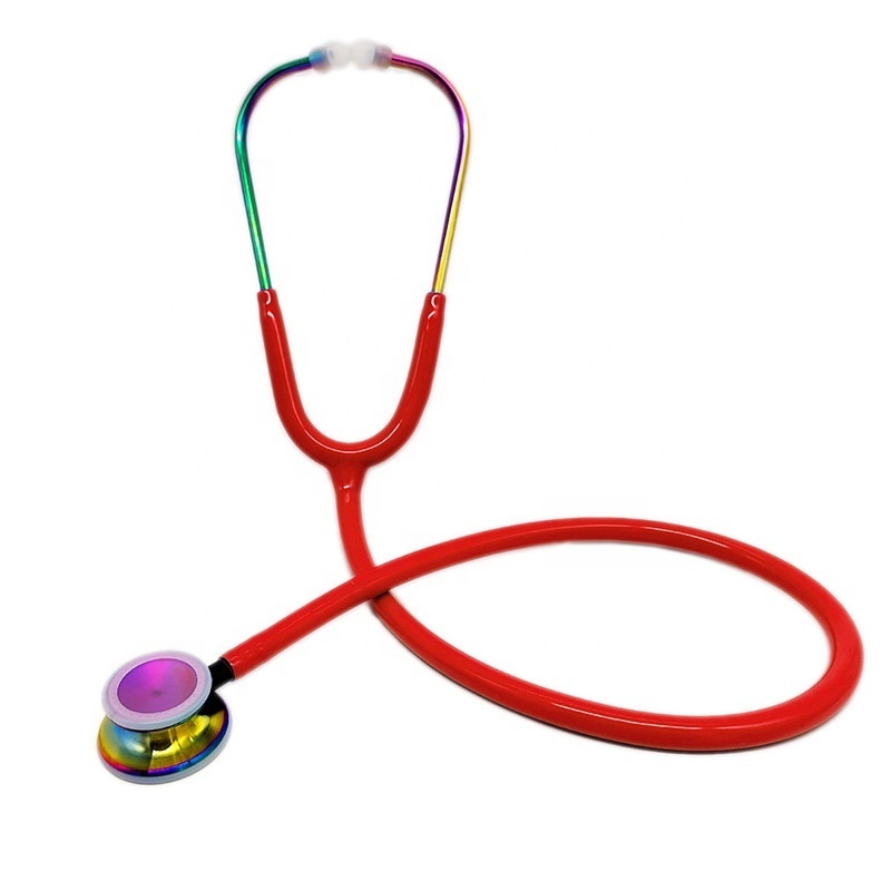 wholesale smart nurse doctors rose gold colorful rainbow pediatric  adult class 3 professional cardiology dual head  stethoscope