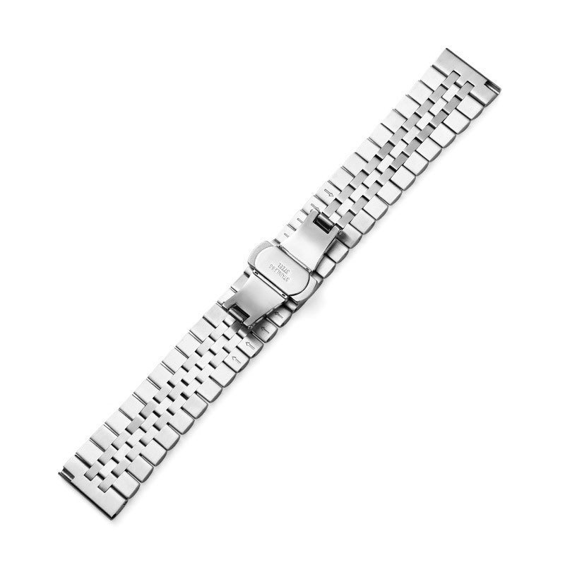 5 Beads 304 Stainless Steel Metal WatchBand for Apple Watch band Series 8 7 and 20mm 22mm for Samsung Watch Metal Watch Strap