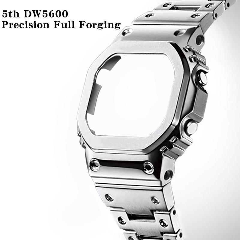 G SHOCK DW5600 Stainless Steel Watch band strap replacement and metal bezel case for GWM5610 GW5000 watch replacement parts