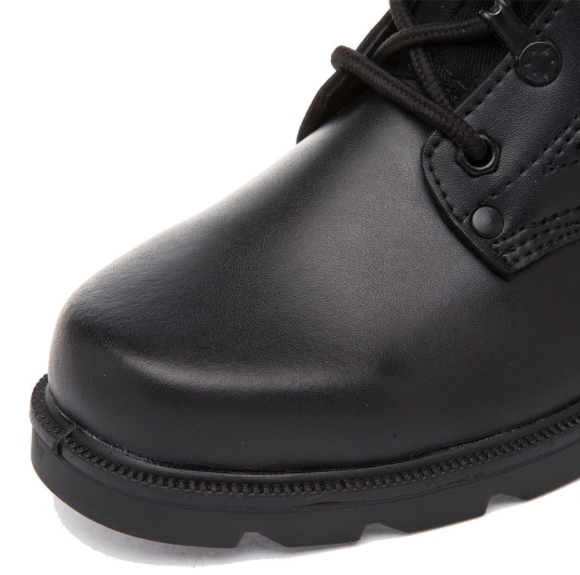 Spring And Autumn Leather High Top Outdoor Work Boots Men'S Black Boots