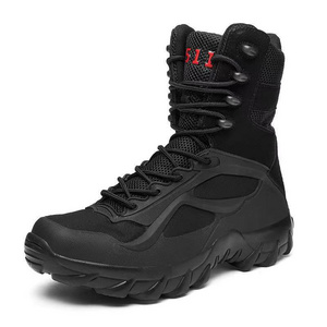 Outdoor High-top Tactical Boots Men Black Erkek Bot Mountaineering Hiking Boots Training Tactical Boots