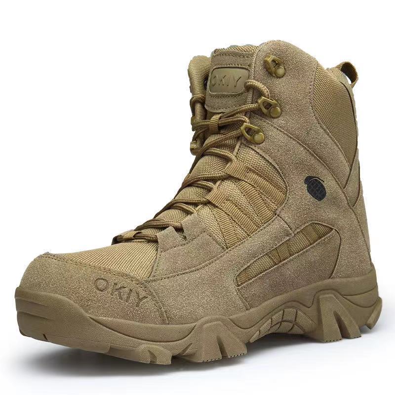 Large-size high-top outdoor boots selling anti-slip tactical boots wear - resistant camping shoes for men