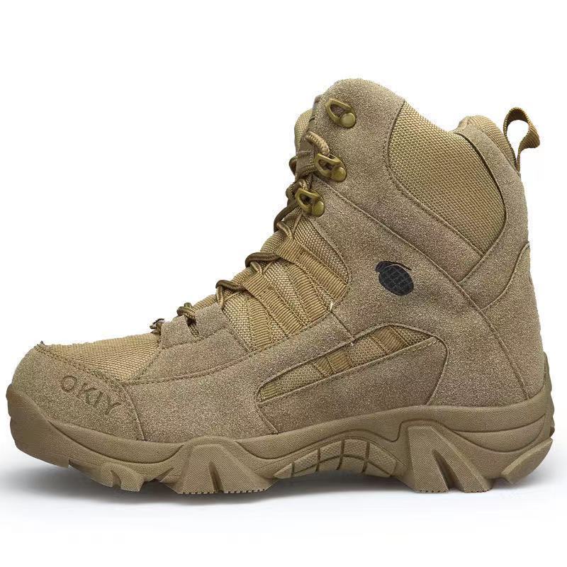 Large-size high-top outdoor boots selling anti-slip tactical boots wear - resistant camping shoes for men