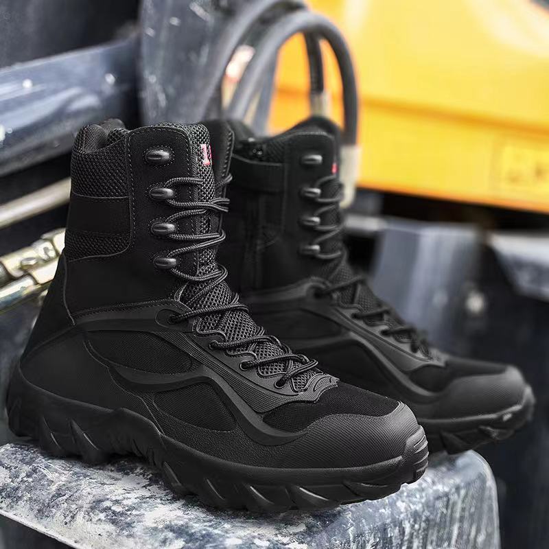 Outdoor High-top Tactical Boots Men Black Erkek Bot Mountaineering Hiking Boots Training Tactical Boots