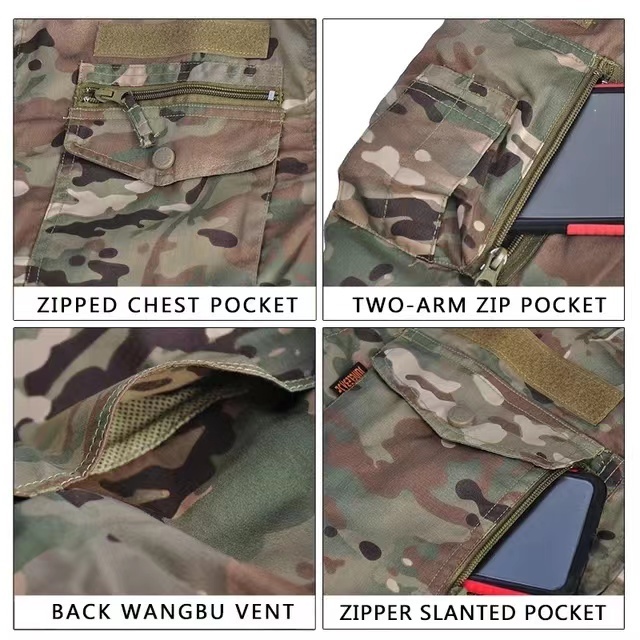 Wholesale Private Security Guard Uniform Men's Jacket Set Ripstop Unisex Camouflage Uniform Pants