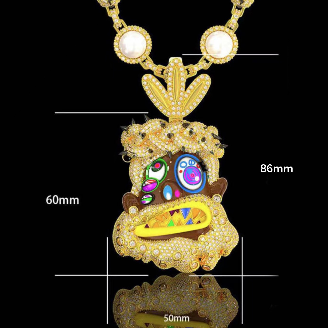 Fashion Hip Hop Rapper Travis Scott Funny Enamel Jesus Pendant Customized Iced Out Enamel Pendant Rapper Cartoon Jesus Pendaat