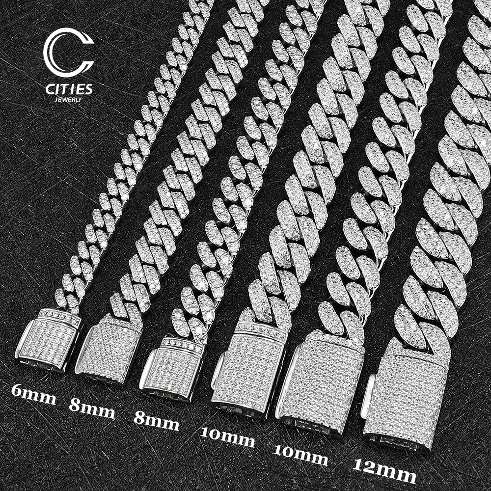 Hip Hop Jewelry 20mm Thick Cuban Link Diamond Necklace For Men Gold Plated Cuban Brass Chain Iced Out Cz Prong Cuban Link Chain