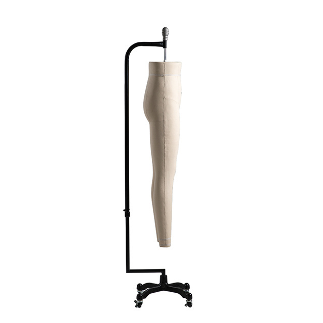 Flexible Foam Tailoring Mannequin For Dressmaker Lower Half Body Hanging Male Leg Sewing Mannequin with Wheels