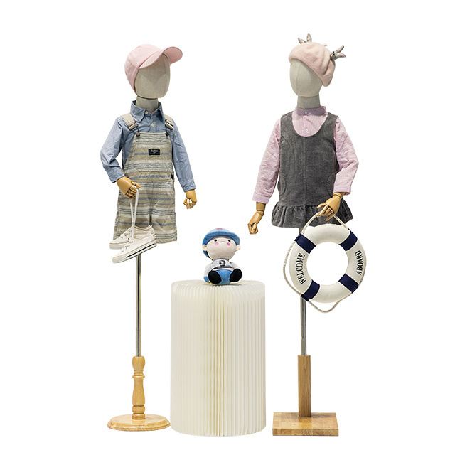 Children's mannequin  boys and girls clothing store people's table window half-length  display stand