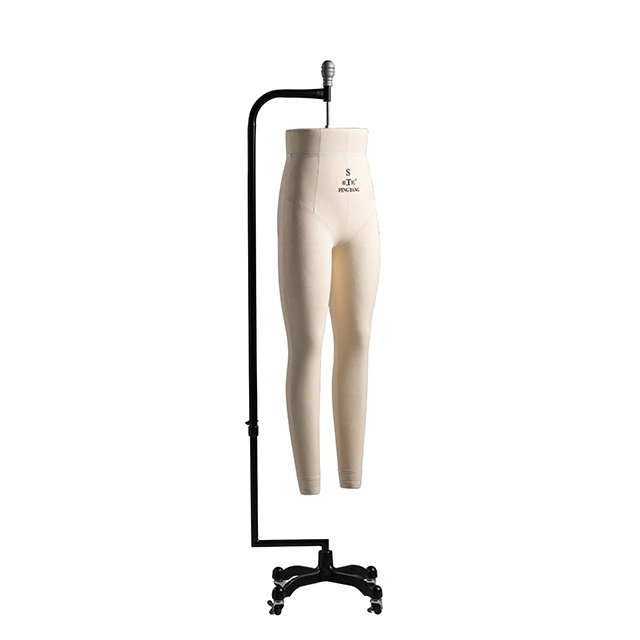 Flexible Foam Tailoring Mannequin For Dressmaker Lower Half Body Hanging Male Leg Sewing Mannequin with Wheels