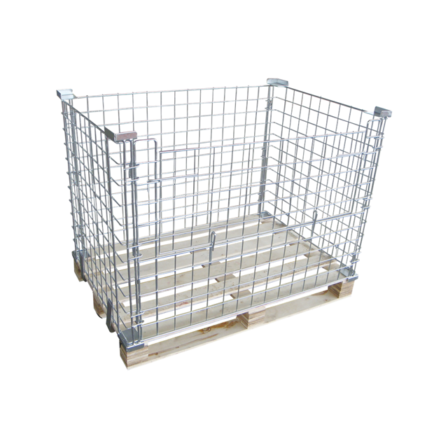 Heavy Duty Steel High capacity warehouse Mesh box wire cage metal bin storage container warehouse storage cage