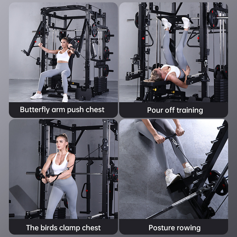 Smith's Multi-Function Gym Equipment Comprehensive Training Bench Press Gantry for Squats and Deadlifts Cable Drive Home Gym