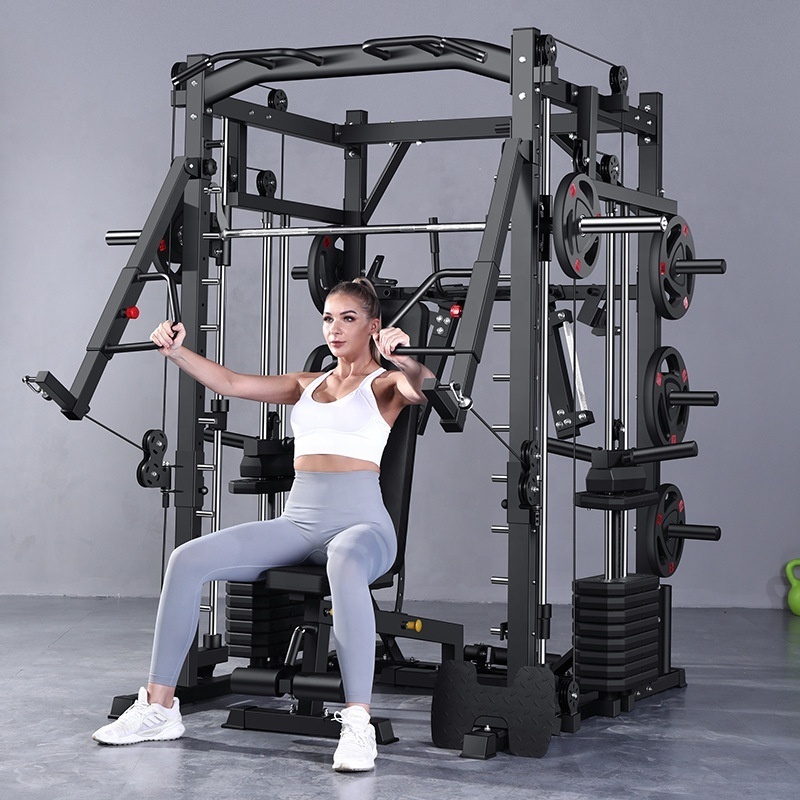 Smith's Multi-Function Gym Equipment Comprehensive Training Bench Press Gantry for Squats and Deadlifts Cable Drive Home Gym