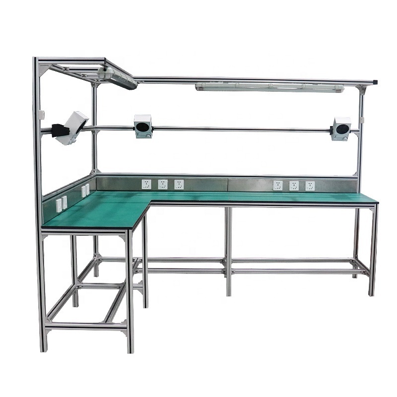 Langle Aluminium Workbench track workbench aluminum work table packing table for warehouse work station electronics assembly