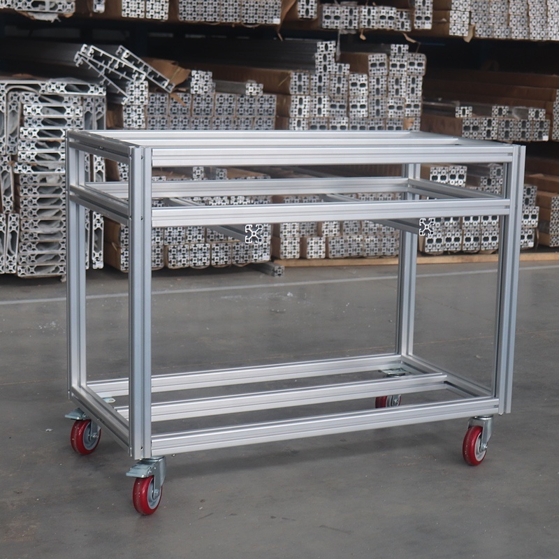 Movable Utility aluminum Cart 225 Lbs hand truck aluminum trolley with Wheels for production line