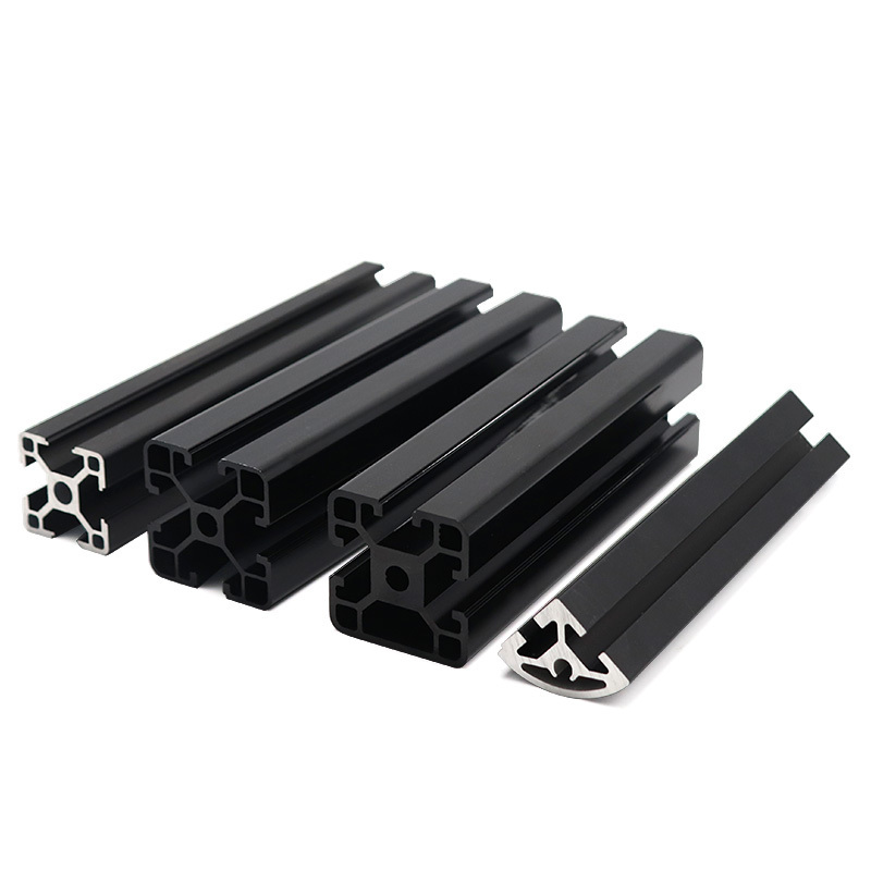 Factory direct sale black/silver 3D printer aluminium bars extrusion 2020 2040 2060 4040 t slot aluminum profile