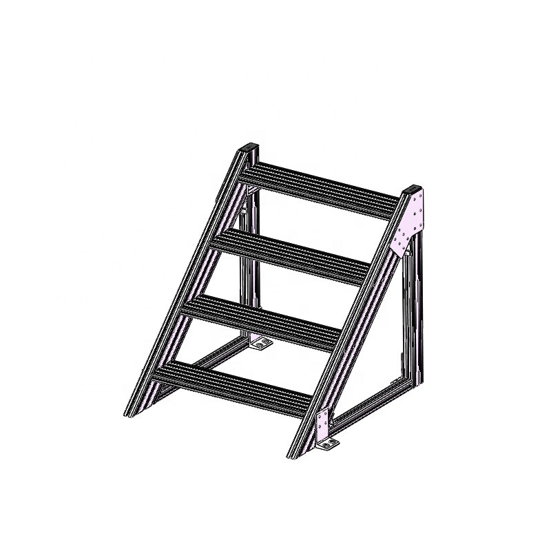 Industrial walkway stairs platform 2 steps aluminum folding step ladder supplier